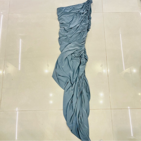 NORMA KAMALI Diana Midi Dress in Soft Blue - Picture 11 of 12